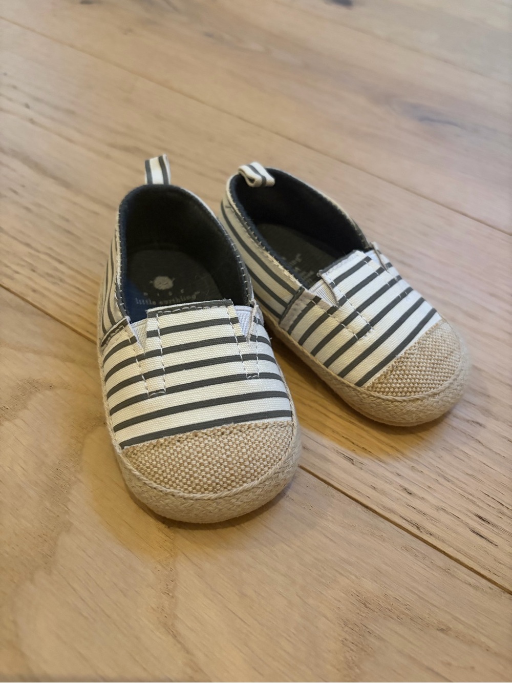 Kids Slip-On Canvas Shoes in Black & White Stripe